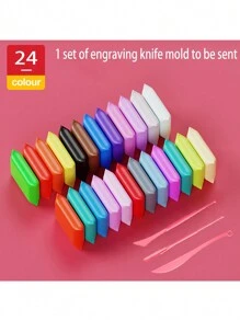 24 Màu Siêu Nhẹ Polymer Đất Sét Playdough Transformable Bùn Cao Su Handmade DIY Họ Nhựa Đồ Chơi Với Đất Sét Cát - Nhiều màu - Xem 14