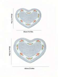 1 tấm thảm tắm sợi nhỏ chống trượt hình tình yêu màu hồng dễ thương - Thảm trang trí phòng tắm vui nhộn và có thể giặt bằng máy, Quà tặng cho thanh thiếu niên, Thảm khu vực nhà bếp, Giặt ủi, Phòng ngủ, Vòi hoa sen, Thảm trong nhà - Hồng - Xem 2