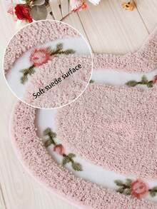 1 tấm thảm tắm sợi nhỏ chống trượt hình tình yêu màu hồng dễ thương - Thảm trang trí phòng tắm vui nhộn và có thể giặt bằng máy, Quà tặng cho thanh thiếu niên, Thảm khu vực nhà bếp, Giặt ủi, Phòng ngủ, Vòi hoa sen, Thảm trong nhà - Hồng - Xem 5
