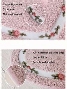 1 tấm thảm tắm sợi nhỏ chống trượt hình tình yêu màu hồng dễ thương - Thảm trang trí phòng tắm vui nhộn và có thể giặt bằng máy, Quà tặng cho thanh thiếu niên, Thảm khu vực nhà bếp, Giặt ủi, Phòng ngủ, Vòi hoa sen, Thảm trong nhà - Hồng - Xem 4