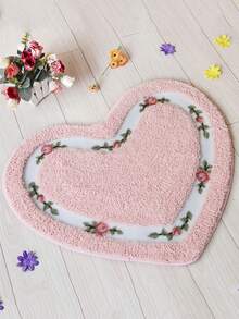 1 tấm thảm tắm sợi nhỏ chống trượt hình tình yêu màu hồng dễ thương - Thảm trang trí phòng tắm vui nhộn và có thể giặt bằng máy, Quà tặng cho thanh thiếu niên, Thảm khu vực nhà bếp, Giặt ủi, Phòng ngủ, Vòi hoa sen, Thảm trong nhà - Hồng - Xem 6