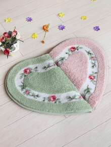 1 tấm thảm tắm sợi nhỏ chống trượt hình tình yêu màu hồng dễ thương - Thảm trang trí phòng tắm vui nhộn và có thể giặt bằng máy, Quà tặng cho thanh thiếu niên, Thảm khu vực nhà bếp, Giặt ủi, Phòng ngủ, Vòi hoa sen, Thảm trong nhà - Hồng - Xem 8