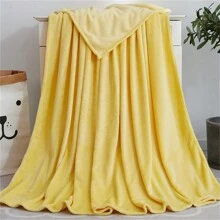 1pc Extra Soft Wool Blanket, Large Size, Non-Shedding & Non-Pilling Plush Comfortable Lightweight Throw Blanket, Suitable For Bed, Sofa, Chair, All Seasons - Yellow - View 5