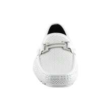 White Smooth Perforated Driver Shoes For Men Casual Moccasin Loafers Summer