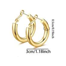 Bộ Bông Tai Hoop Huggie Vàng Nhỏ Cho Nữ Bông Tai Nhẹ Không Gây Dị Ứng Mạ 14K Cho Tai Nhạy Cảm Bộ Bông Tai Hàng Ngày Cho Nhiều Xỏ Khuyên Tai Vòng Sụn Trang Sức Xếp Chồng - Bạc - Xem 19