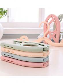 5Pcs Colorful Travel Hangers, Portable Foldable Clothes Hangers, Travel Accessories, Foldable Baby Clothes Drying Rack For Home And Travel Travel Accessories Travel Essentials Car Accessories Outdoor Accessories Air Plane Case Useful Things Summer Essentials Office Accessories - Multicolor - View 2