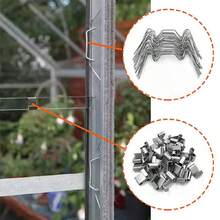 25pcs Greenhouse Glazing Wire Clips Stainless Steel Glazing Clips Glass Pane Fixing Clips For Greenhouse, Patio, Lawn & Garden - Silver - View 6