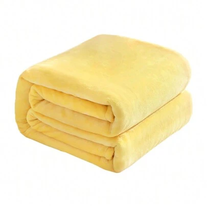 1pc Extra Soft Wool Blanket, Large Size, Non-Shedding & Non-Pilling Plush Comfortable Lightweight Throw Blanket, Suitable For Bed, Sofa, Chair, All Seasons
