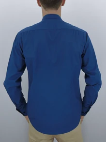 Men Shirts - 寶藍色 - 查看 3