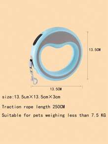 1pc 2.5m Pet Automatic Retractable Leash, Suitable For Medium & Small Cats/Dogs