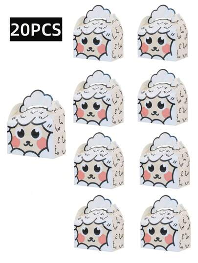 20PCS Small Sheep Handheld Candy Paper Box Cake Box Pastry Box Biscuit Box Take-Out Box Packaging Box Student Gift Box Souvenir Gift Box