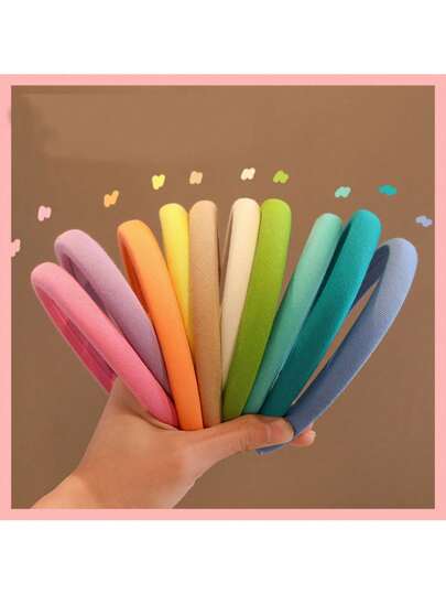 1pc Korean Style Colorful Headband Hair Hoop Hair Clip Headpiece For Girls