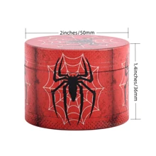1 Piece Creative Pattern Grinder, 50MM Zinc Alloy Grinder, 4 Layer Grinder