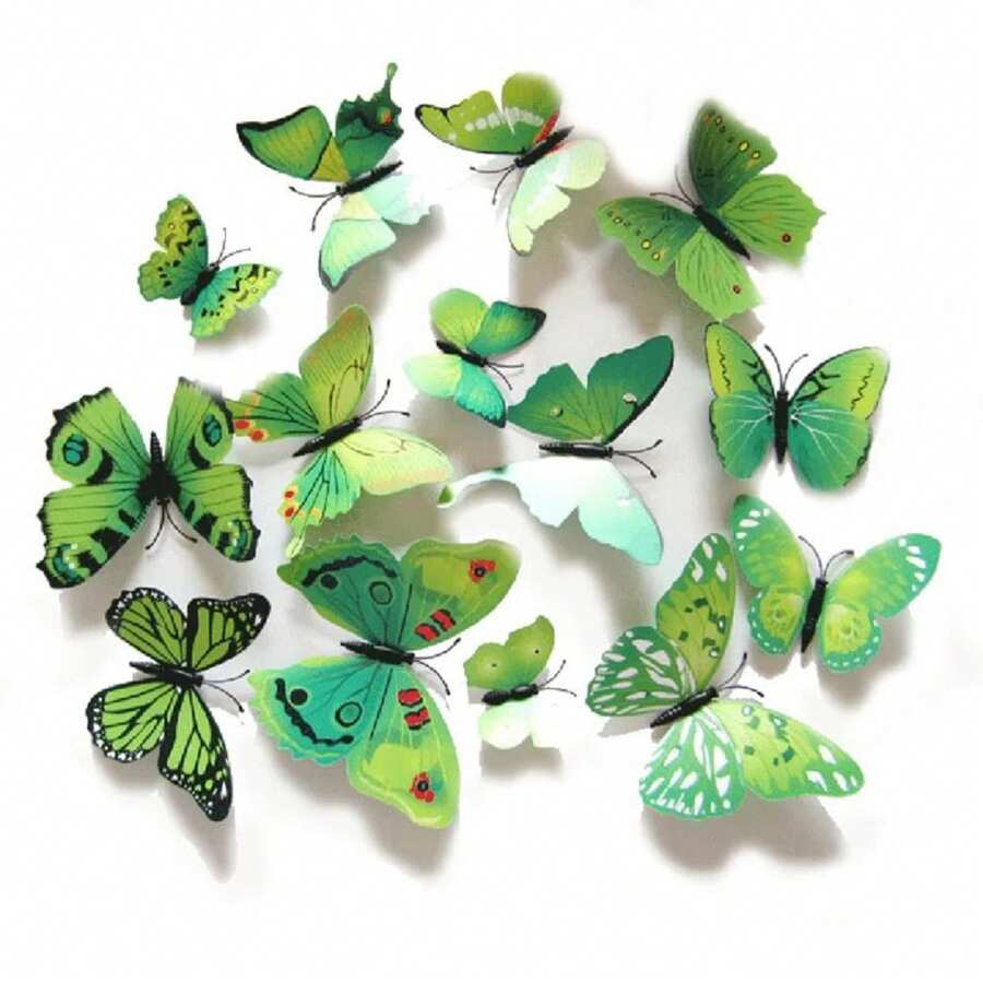 Butterfly Stickers - أخضر - مشاهدة 1
