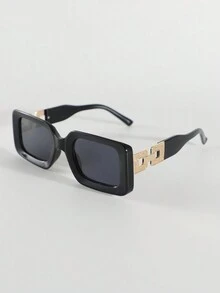 1 对女士塑料矩形多巴胺美丽、温柔、充满活力、时尚 BOHO、别致、街头风格 Y2K 时尚眼镜，适合户外旅行和节日作为礼物时尚基础秋冬女士服装商务休闲礼品女士海滩配饰时尚眼镜遮阳镜 - 彩色 - 查看 5