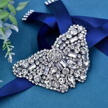 A Shiny Rhinestone Butterfly Bridal Belt, Handmade Rhinestone Beaded Dress Accessory, New Women's Waist Belt - Multicolor - View 2