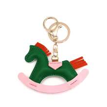 1 Piece/4 Pieces Leather Key Chains With Women Pendant, Cartoon Horse Swaying Key Chains, Creative Wealth Horse Pendant, Cute Animal Accessories, Decorations, Gifts, Bag Decorations, Cute Little Horse Key Chains - Soft Brown Faux Leather, Suitable For Mother's Day And Father's Day Gifts, Car Key Accessories, Bag Decorations