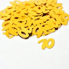 1 件 15 克数字 21 30 40 50 60 70 生日派对纸屑金色闪光数字纸屑生日派对桌面散落，圣诞节
