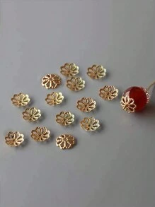100/300/500 piezas de 6mm Tapas sueltas en forma de flor hueca con borlas para espaciadores de cono, para hacer aretes, colgantes, pulseras, collares y accesorios de joyería DIY