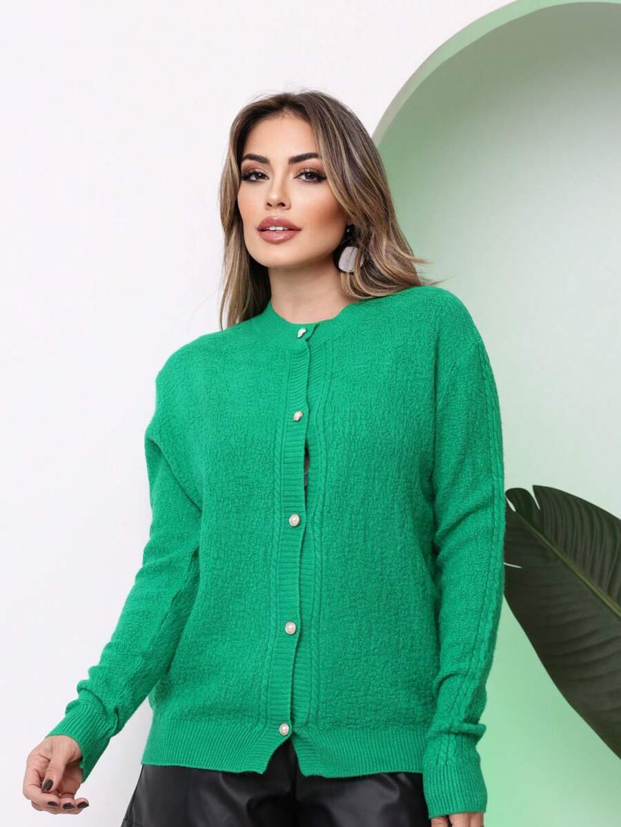 Women Cardigans - 綠色 - 查看 1