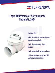 Cople Antiretorno 4" De ABS Fleximatic 2644 - Blanco - Ver 2