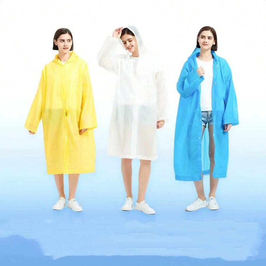 One Simple Adult & Kids Raincoat, Rain Poncho, Multi-Functional Rainwear For Riding, Hiking, Biking, Electric Scooter, Daily Use - Multicolor - View 1