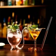 1pc, Vampire Glass With Built-In Straw - Perfect For Halloween Parties And Spooky Cocktails - Ideal For Bars, Pubs, Clubs, And Home Use - White - View 6