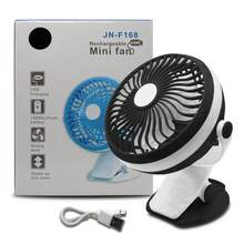 Playbox Electronics Ventilador Portátil De Clip - Con Batería Recargable y 360° Giratorio Ideal Para Oficina y Viajes PLAYBOX FS168 - Negro - Ver 3