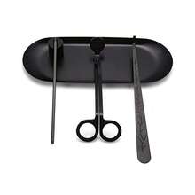 4 In 1 Candle Wick Trimmer Set Black Candle Accessory Set With Tray Candle Snuffer Wick Cutter Candle Care Tools Kit Gift For Candle Lover Birthday, Yet Highly Functional Tool Set For All Your Candle Care Needs - Multicolor - View 6
