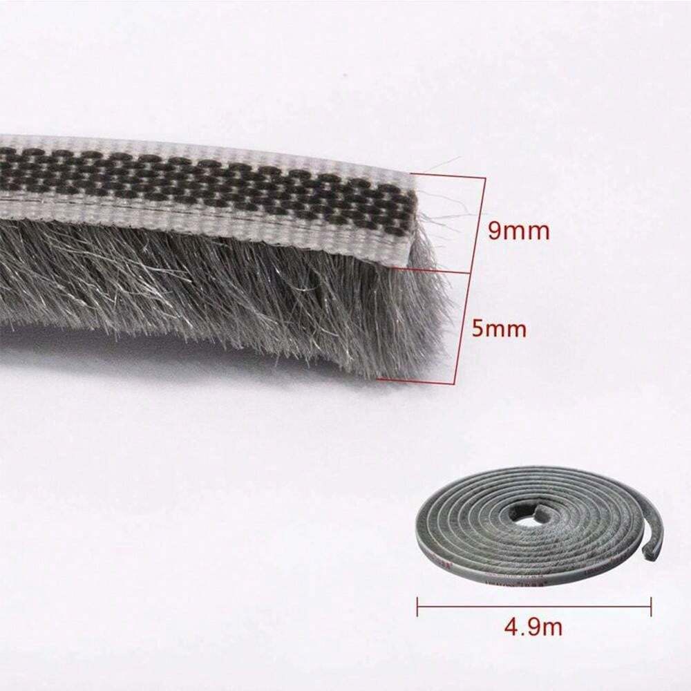 Adhesive Brush Seal For Sliding Door Cupboard, Artificial Dense Bristle