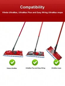 New Replacement Mop Pads For UltraMax/UltraMat 2-In-1 Mop, Flat Mop Head Accessories - Multicolor - View 10