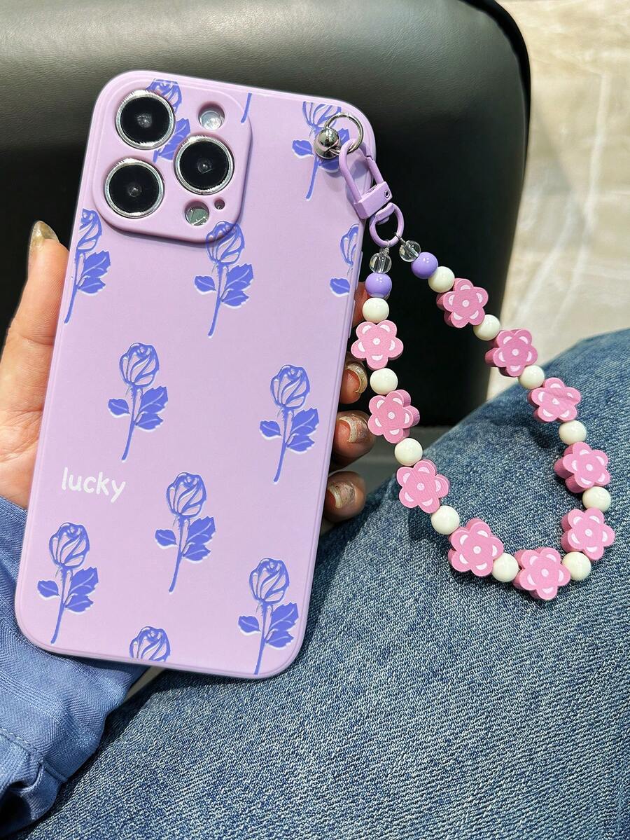 花朵卡通赛车直边精准孔手环彩绘兼容 15 Pro Max/ 13/14 Apple 11 软壳 P12 防摔 XS TPU 防摔软壳手机壳兼容 Galaxy S22/Galaxy A13 4G/Galaxy A52/A52s 5G 兼容小米 Redmi Note 11/ 11 Lite - 彩色 - 查看 1