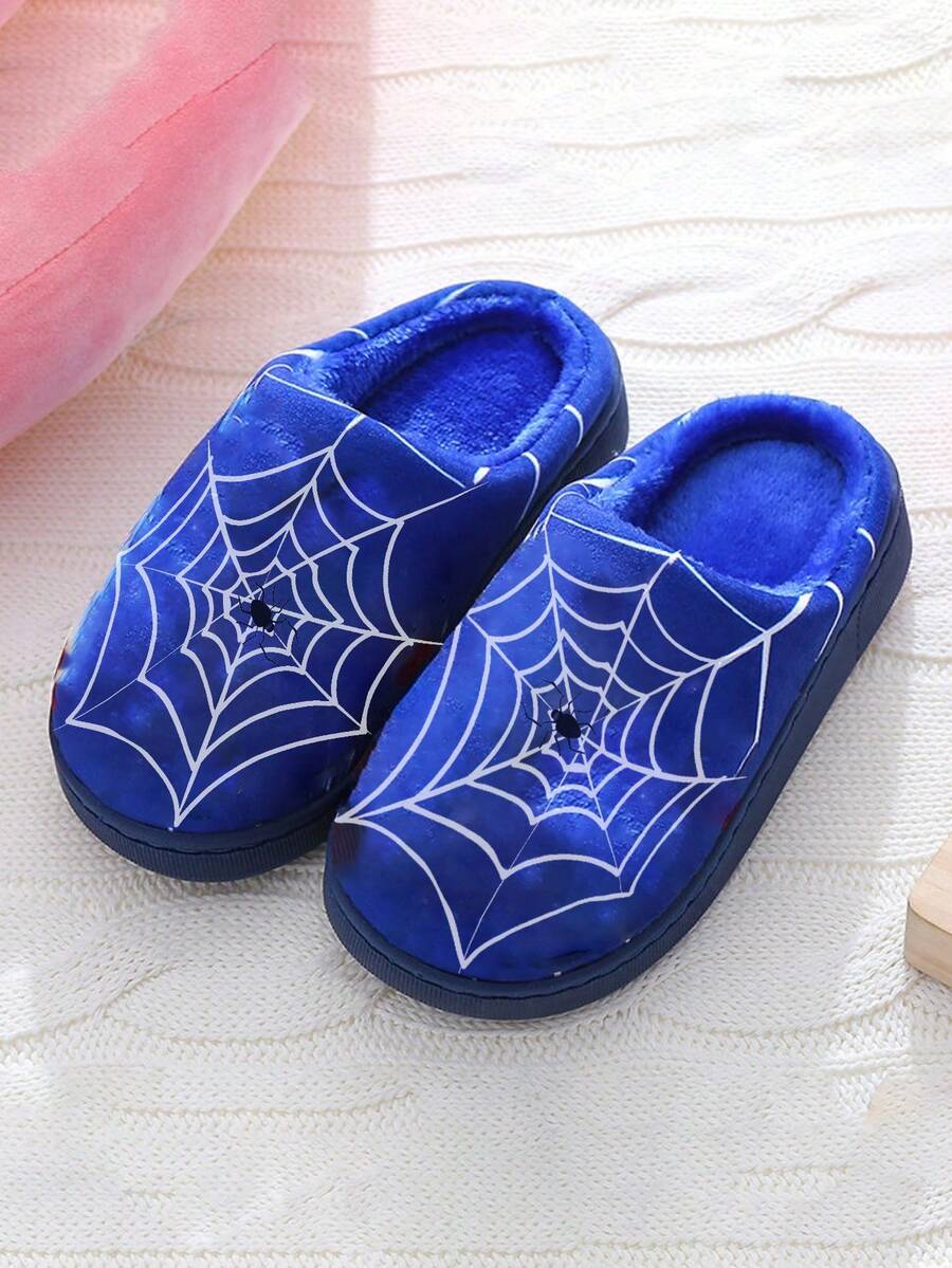 Pantuflas Chico Arácnido para Niñas y Niños Cómodas Suaves y Flexibles Ideal para Interiores o Vacaciones. Afelpadas por dentro, Suaves y Trasnpirables por fuera y con Suela Resistente al Desgaste. - Azul - Ver 1