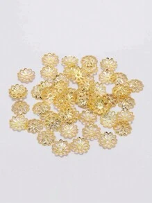 100/300/500 piezas de 6mm Tapas sueltas en forma de flor hueca con borlas para espaciadores de cono, para hacer aretes, colgantes, pulseras, collares y accesorios de joyería DIY