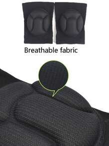 2pcs Black S/M/L Spring Thick Sponge Football/Volleyball/Basketball Outdoor Sports Elbow Pads - High Elastic Sponge Anti-Slip Anti-Collision Elbow Sleeves - Black - View 5