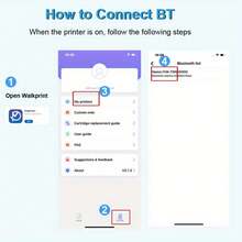 Mini Sticker Thermal Printer,  With 8 Rolls Paper, Including 5Rolls Non-Adhesive White And 3Rolls Non-Adhesive Color,Inkless Pocket Printer Compatible With IOS & Android,Portable Receipt Printer For Photo Notes Memo - Pink - View 7