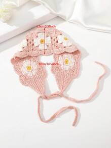 1 buc femei model floral Boho croșetat păr bandă pentru decorarea părului Ziua Îndrăgostiților, accesorii de păr, bentiță turban