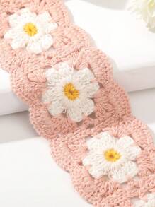 1 buc femei model floral Boho croșetat păr bandă pentru decorarea părului Ziua Îndrăgostiților, accesorii de păr, bentiță turban