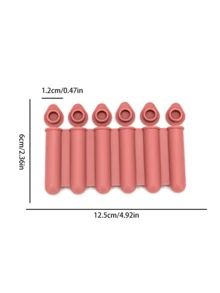 1pc Mini Ice Cube Tray With Lid, Six Ice Cube Molds, Suitable For Bottled Beverages - Pink - View 2