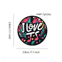 1pc Personalized Singer Badge With Ts Logo, Tay Shaped Brooch, Clothing/Backpack Pin Accessory, School Bag Accessory Badge - Multicolor - View 7