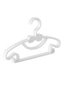 10pcs Children's Small Multi-Functional Clothes Hangers, Infant Baby Home Non-Slip Drying Hangers - White - View 3