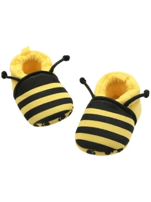 Zapatos para bebé de color amarillo con diseño de dibujos animados de abeja para niño, suela blanda para bebé. Zapatos suaves y unisex para bebé y niño pequeño, primeros pasos para otoño y primavera