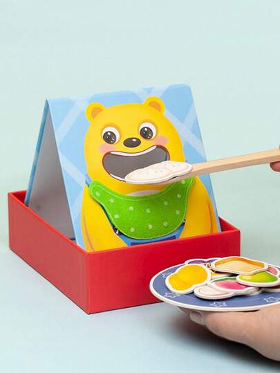 Boys And Girls Use Spoons To Feed The Hungry Bear And Test Their Hand-Eye Coordination, Cultivate Concentration And Fine Motor Skills Through Role-Playing Bear Feeding, And Promote Parent-Child Interaction. This Is A Simulation Bear Feeding Game And Early Education Toy For Children.
