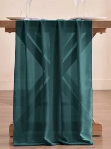 Dark Green Chiffon Table Runner, Birthday Decor Wedding Party Room Decor Table Decoration Table Cover Table Cloth, Christmas Decor 2025 New Year Decoration, Wedding Organza, Wedding Background Decoration Yarn Banner Chair Decoration Dark Green Chiffon Yarn, Party Favor, Babe Shower Decor Yarn