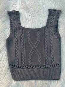 Women Knit Tops - 深灰色 - 查看 1