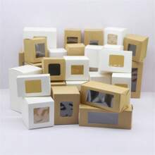 10 pezzi di scatole di carta bianca/kraft/regalo di varie misure da 5/6/7/8/9 cm, scatole per caramelle da matrimonio