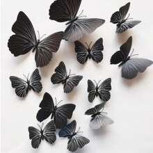 Butterfly Stickers - Black - View 1