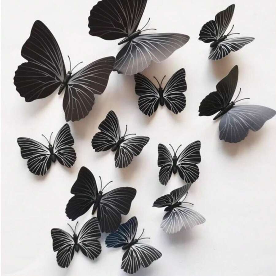 Butterfly Stickers - Black - View 1