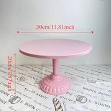 Pink 8 Inch 10 Inch 12 Inch Wrought Iron Cake Stand Dessert Tray Afternoon Tea Birthday Party Home Party Display Stand Fruit Plate Cake Stand Cake Decorations Cupcake Stand Cake Decor Cake Holder Wedding Decor Wedding Party Supplies Wedding Decorations Wedding Accessories Wedding Cake Stand