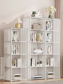 1 chiếc giá treo quần áo bằng vải không dệt & ống thép dễ lắp ráp, tủ quần áo lưu trữ di động cho phòng ngủ hoặc nhà cho thuê - trắng - Xem 2